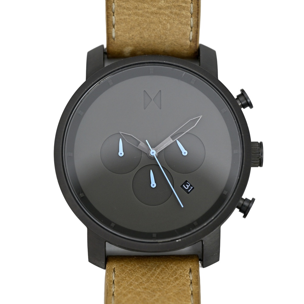 MVMT Chronograph Quartz Mens Brown Genuine Leather 45mm